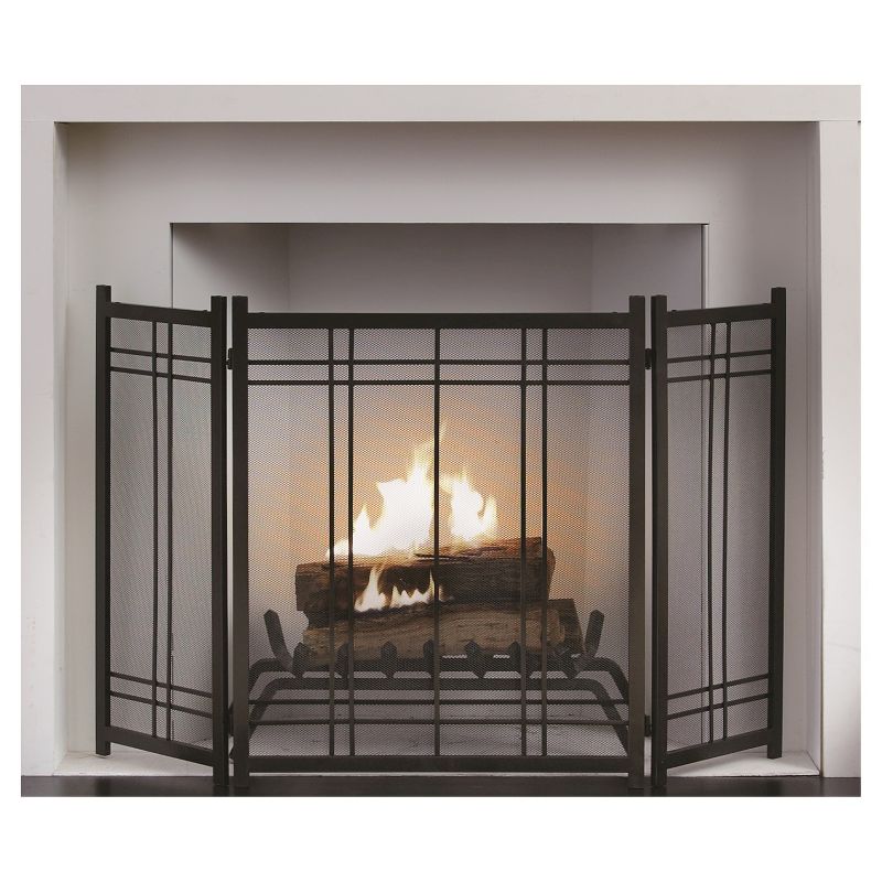 Pleasant Hearth Preston Fireplace Screen Vintage Iron