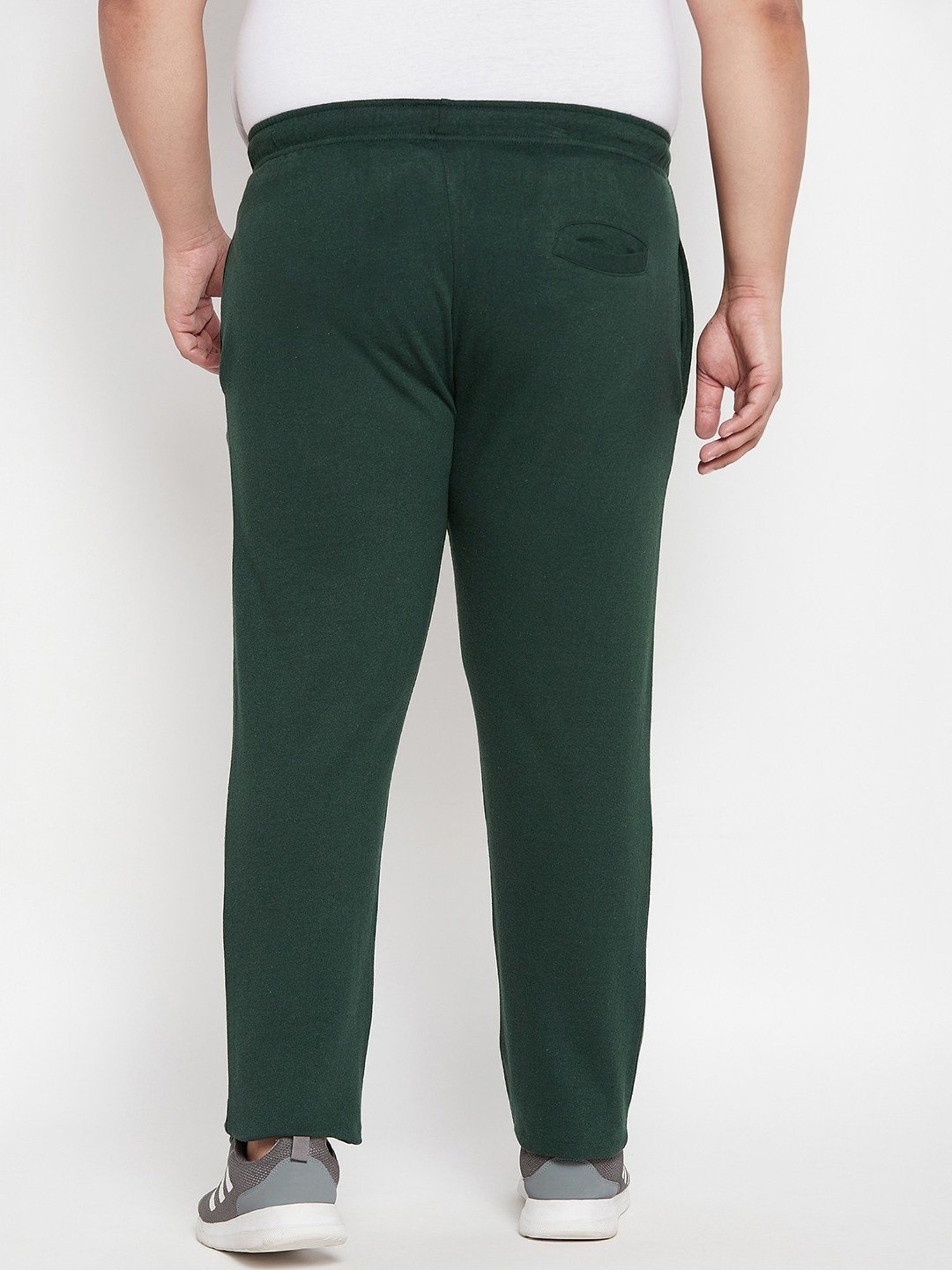 Bigbanana Bottle Green Cotton Regular Fit Printed Trackpants