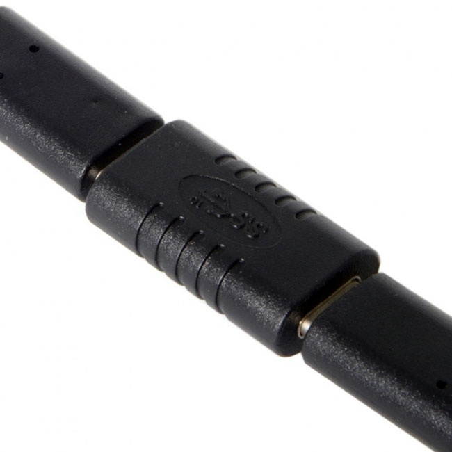 Jimier 10Gbps USB 3.1 Type-C USB-C 24Pin Female to Female Extension Adapter for Cell Phone & Laptop UC-025