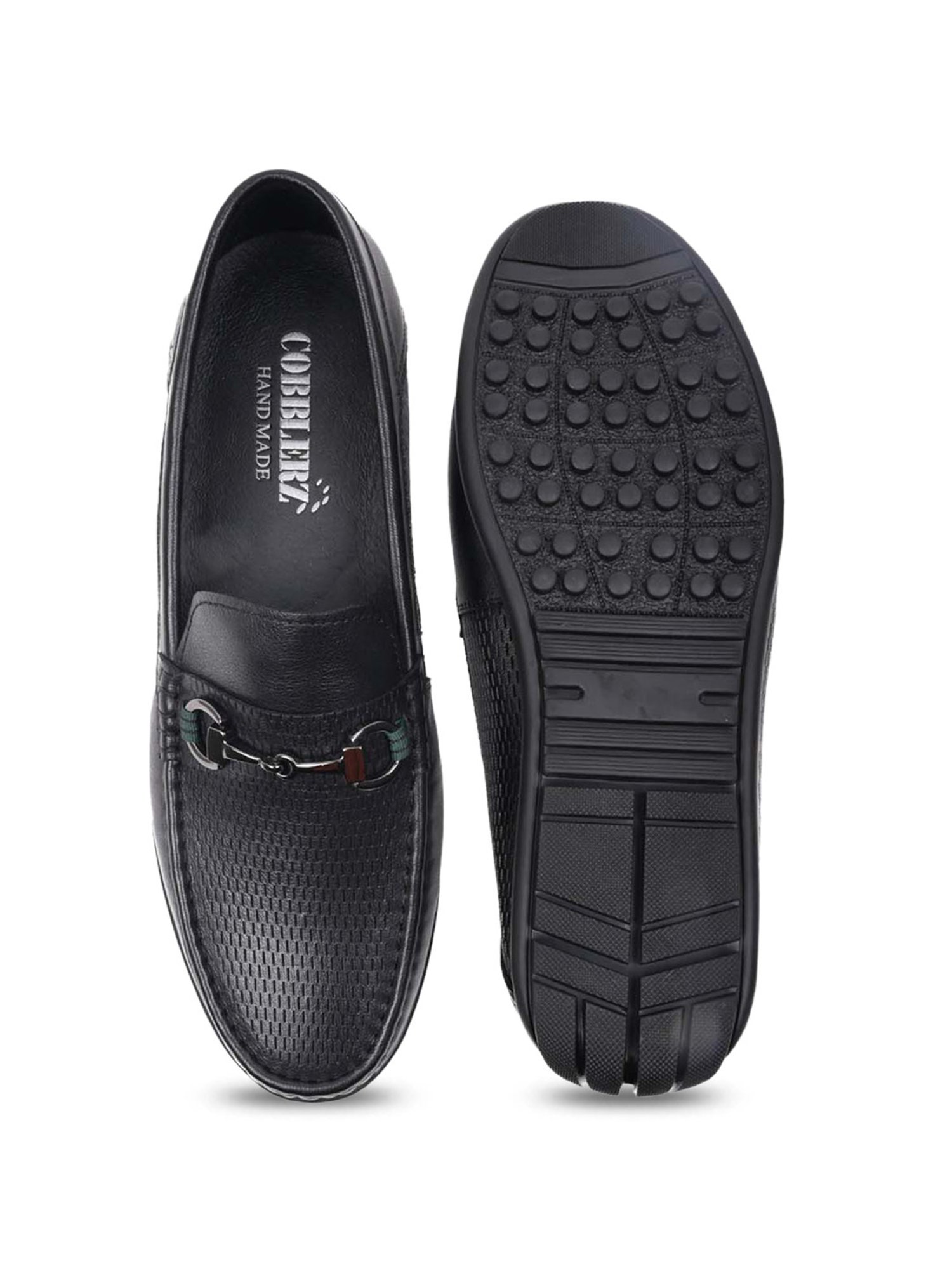 Cobblerz Men's Black Casual Loafers