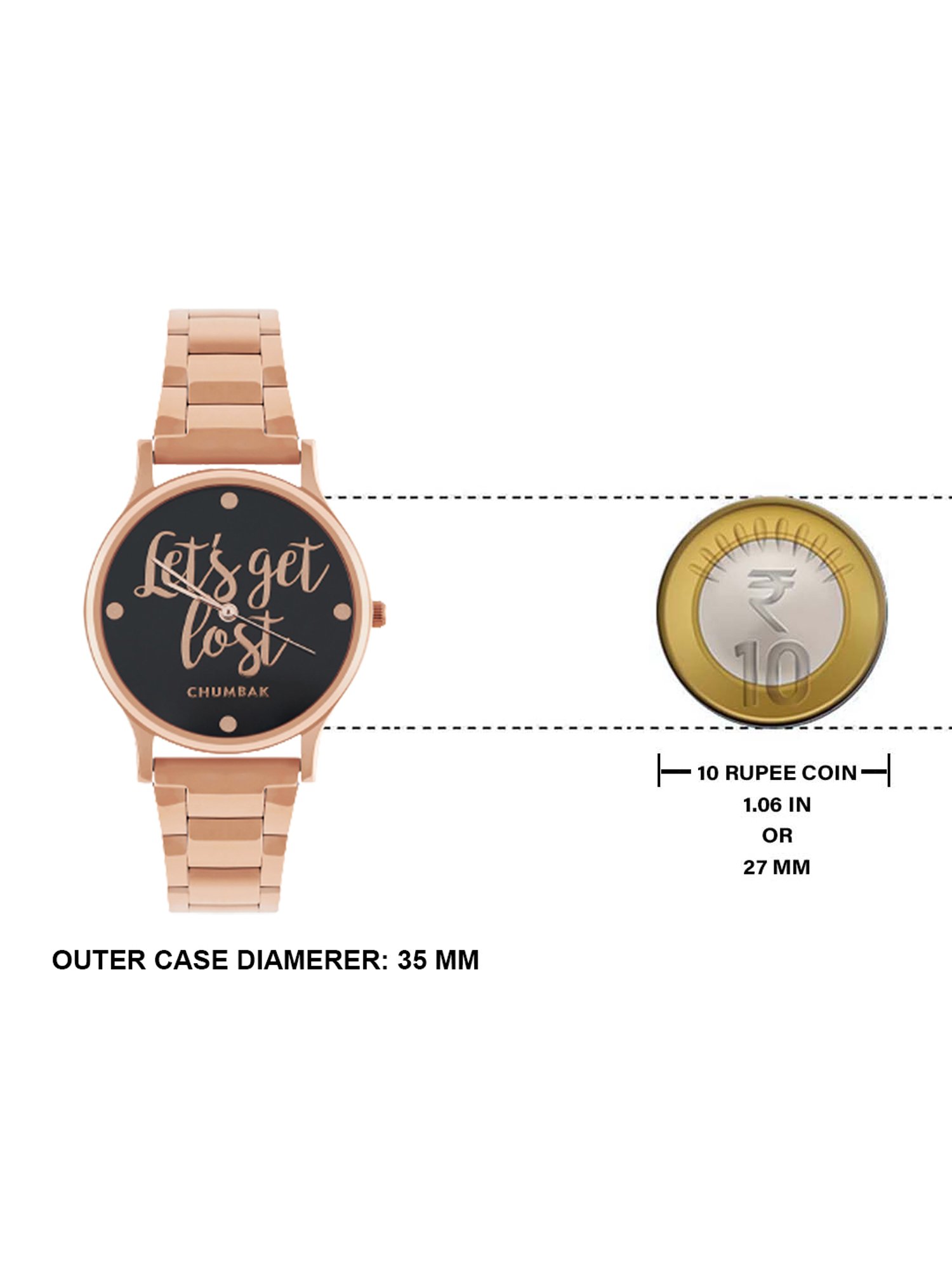 Chumbak 8907605117435 Lets Get Lost Analog Watch for Women