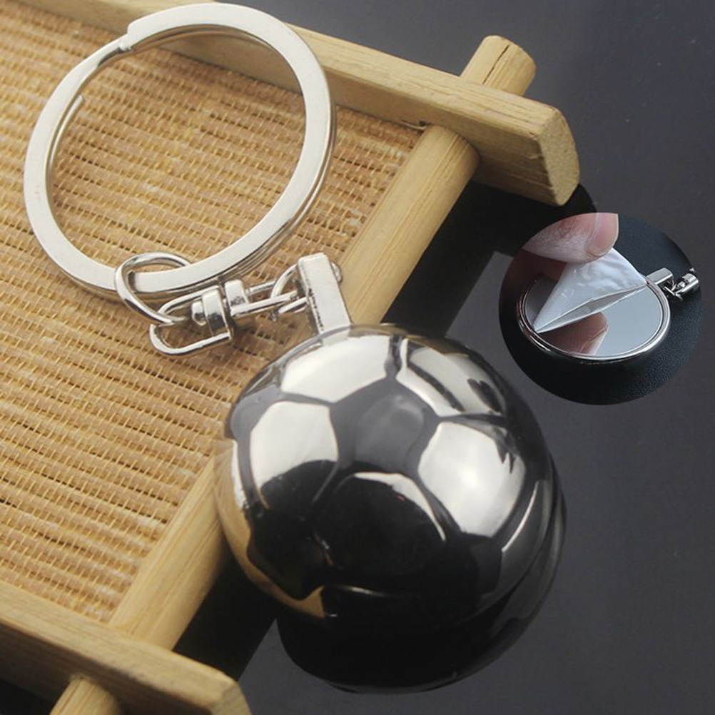 Half Football Keyring Metal Keychain Cool Car Keyring Handbag Pendant Decoration Creative Gift Keyfob