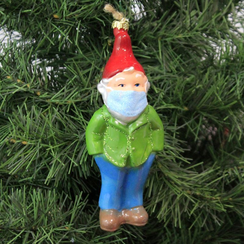 Holiday Ornament 5.75" Social Distancing Gnome 2020 Forest Whimsy  -  Tree Ornaments
