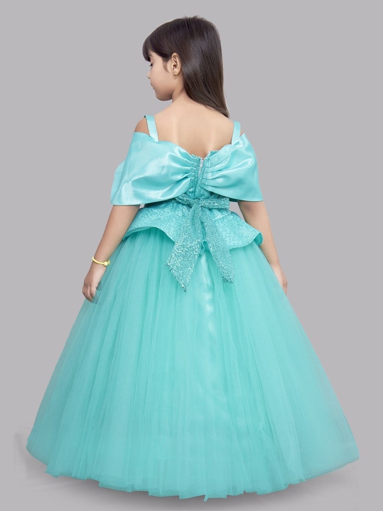 Many Frocks Kids Red Solid Dress