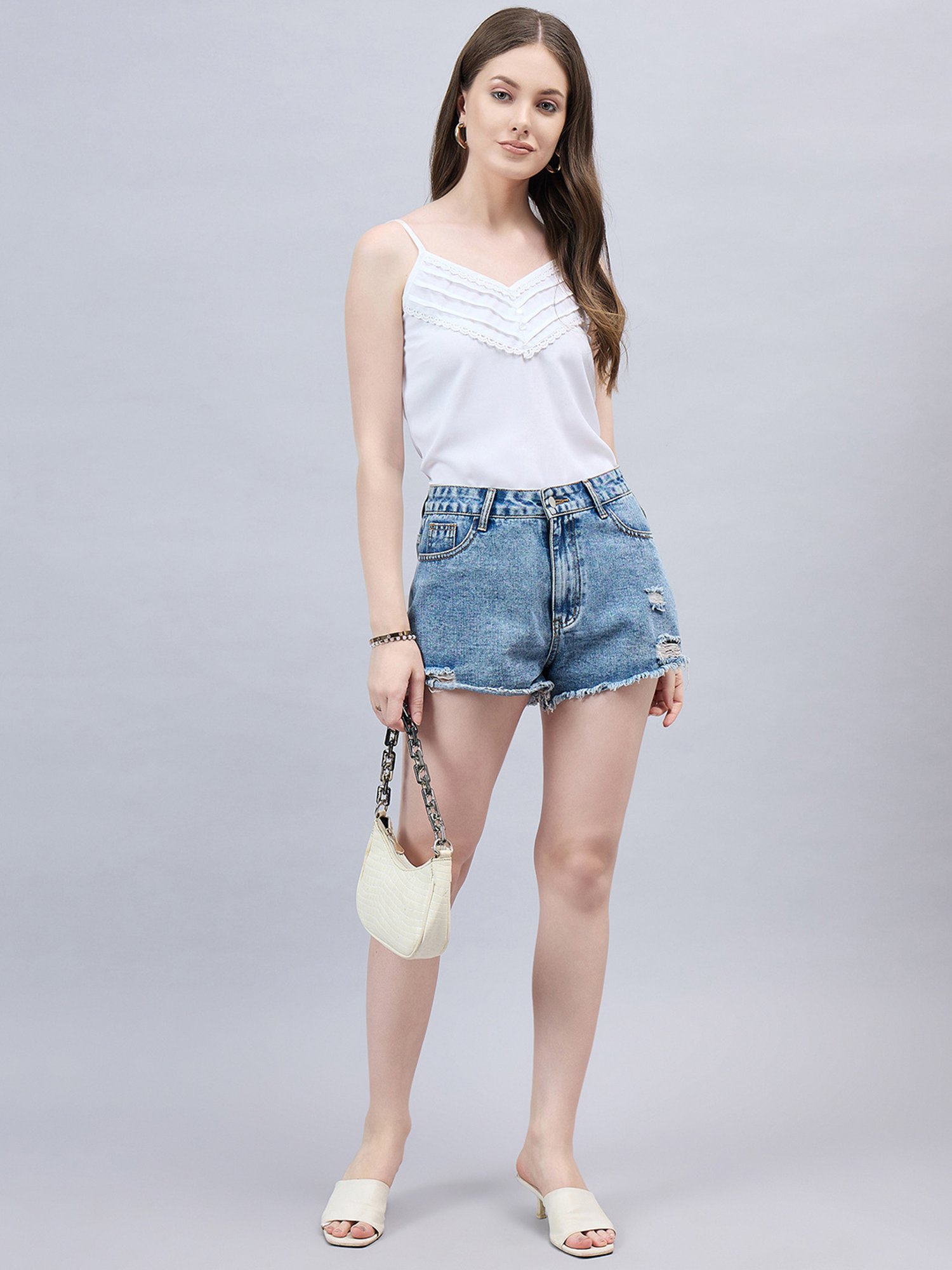 Style Quotient White Regular Fit Top