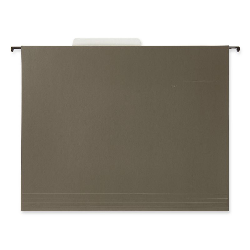 6ct Hanging Files with Tab Set Letter Size Charcoal - Good Office Day