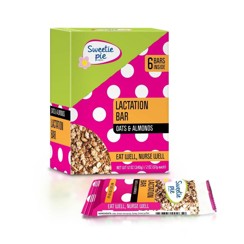 Sweetie Pie Organics Oats & Almond Lactation Bar - 6pk