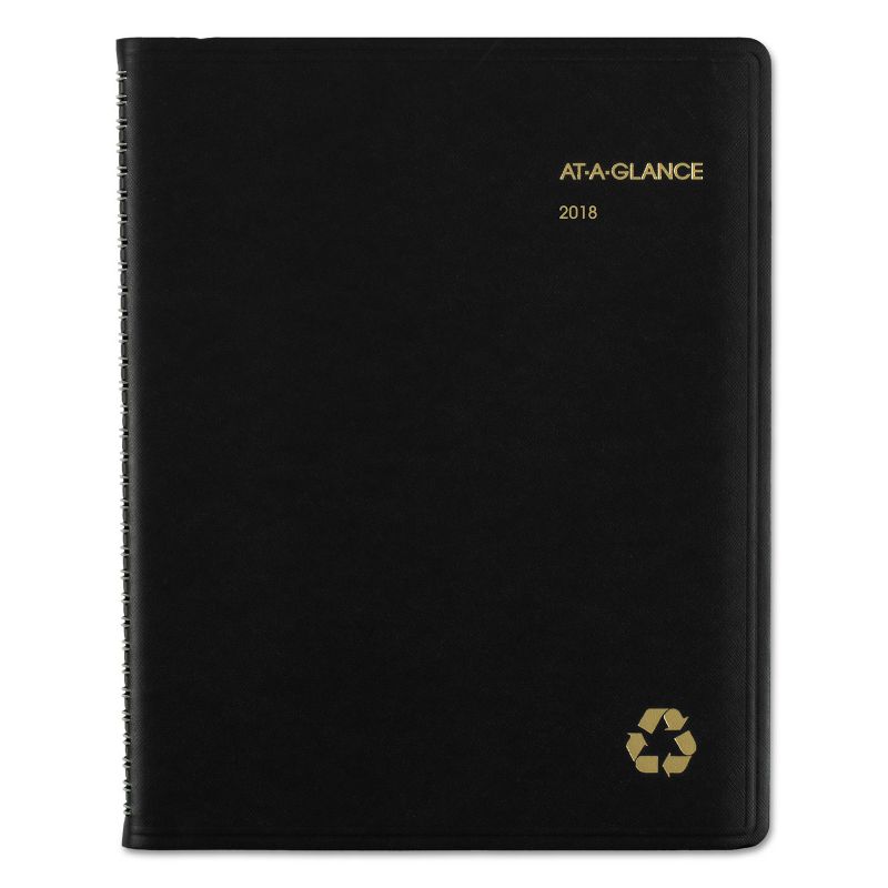 At-A-Glance Recycled Weekly/Monthly Classic Appointment Book 10 7/8 x 8 1/4 Black 2020 70950G05