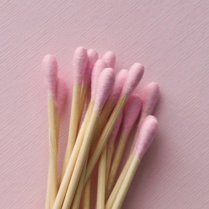 Mei Apothecary Biodegradable Pink Cotton Swabs - 200ct
