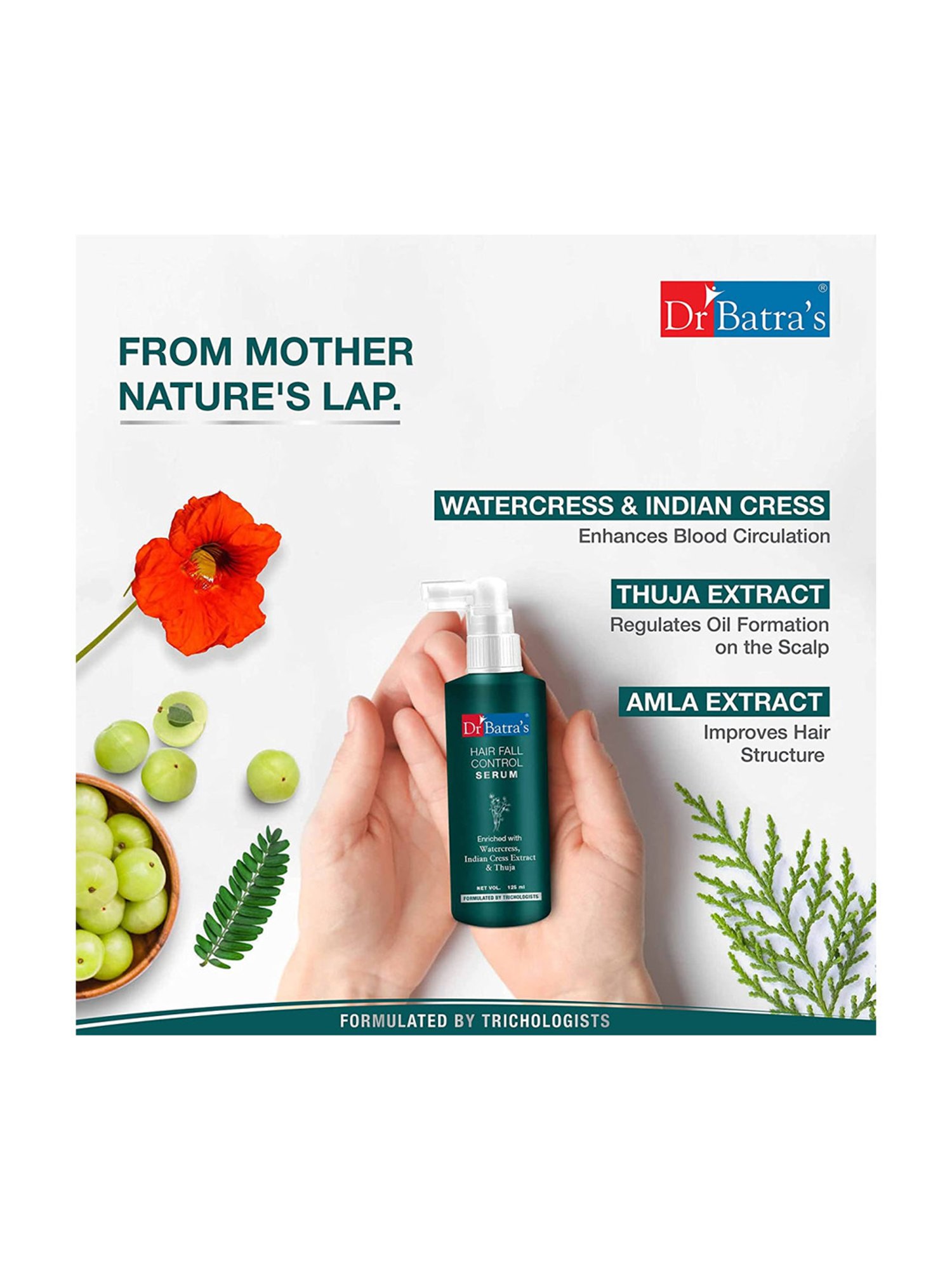Dr. Batra's Hair Fall Control Serum, Conditioner, Hair Fall Control Oil & Shampoo