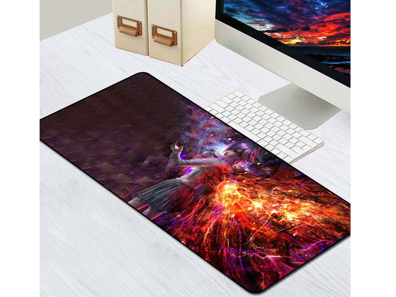 Sovawin Rubber Mouse Mat Gaming Mouse Pad Anime Tokyo Ghoul Large XXL Mousepad Gamer Speed Locking Edge Computer Pads Desk Mouse Pad