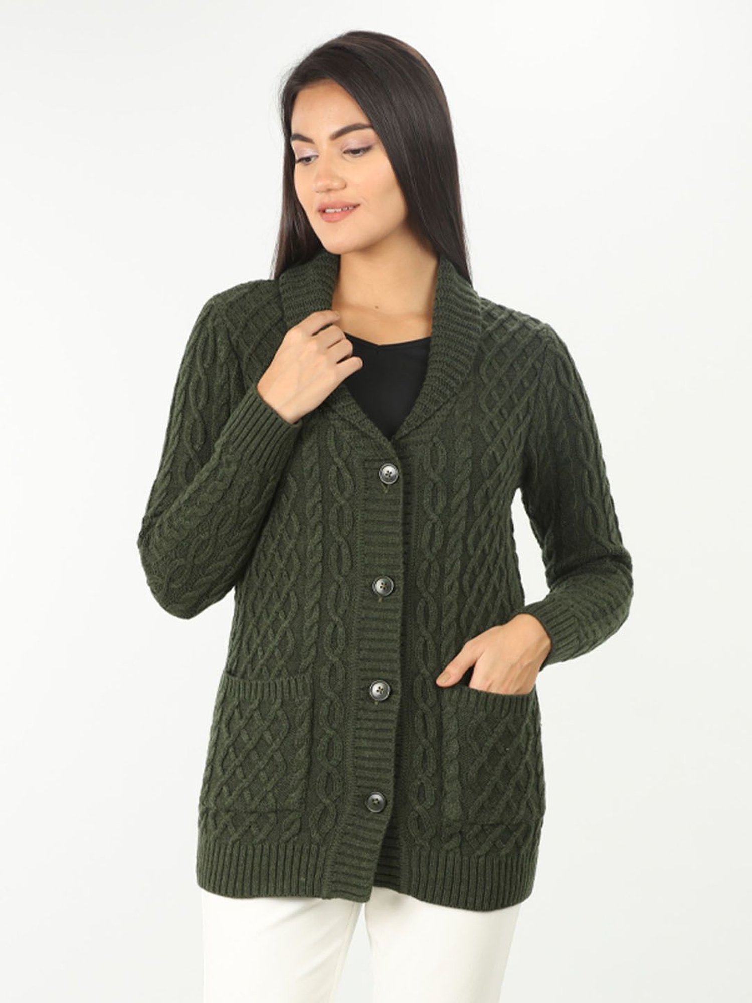 Mustard Olive Cardigan