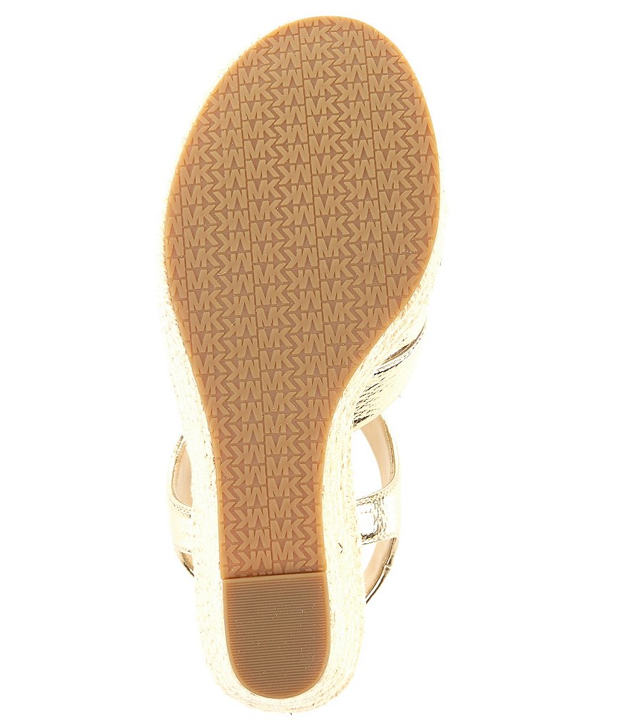 MICHAEL Michael Kors Berkley Metallic Leather Wedge Espadrilles
