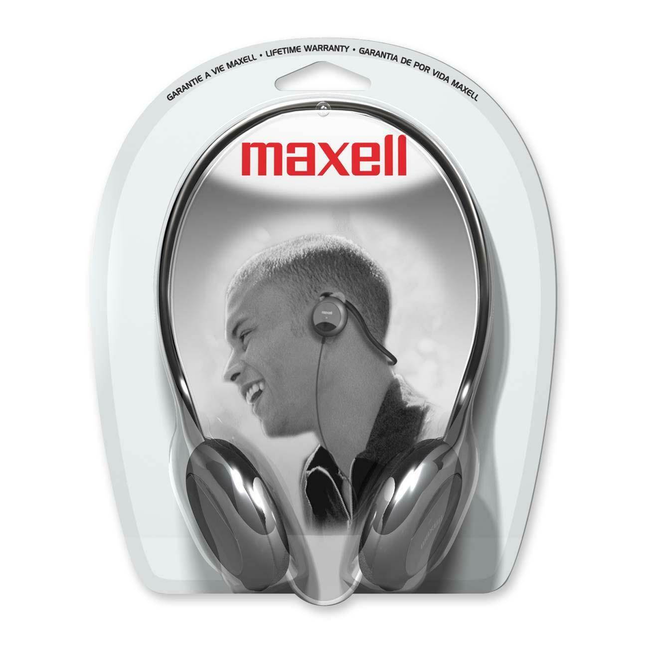 Maxell Stereo Neckband 3.5mm Plug 4' Rubber Cord Black 190316