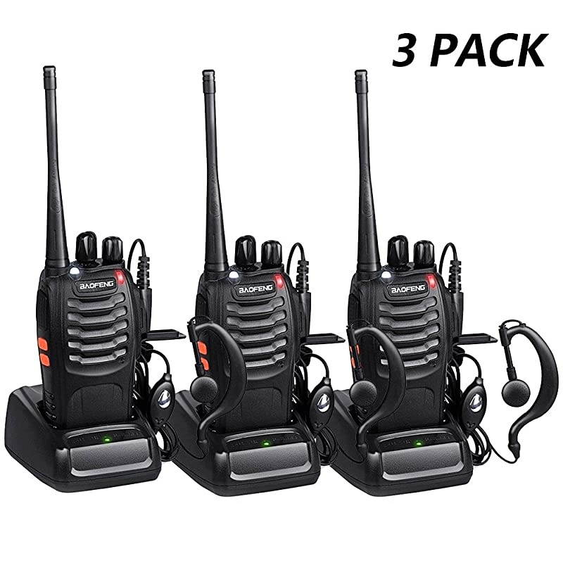 Walkie Talkie Earpiece Boom Mic Overhead Headphone with VOX PTT for Baofeng UV5R BF888S  H777 RT22 RT21 Two Way Radio 1 Pack