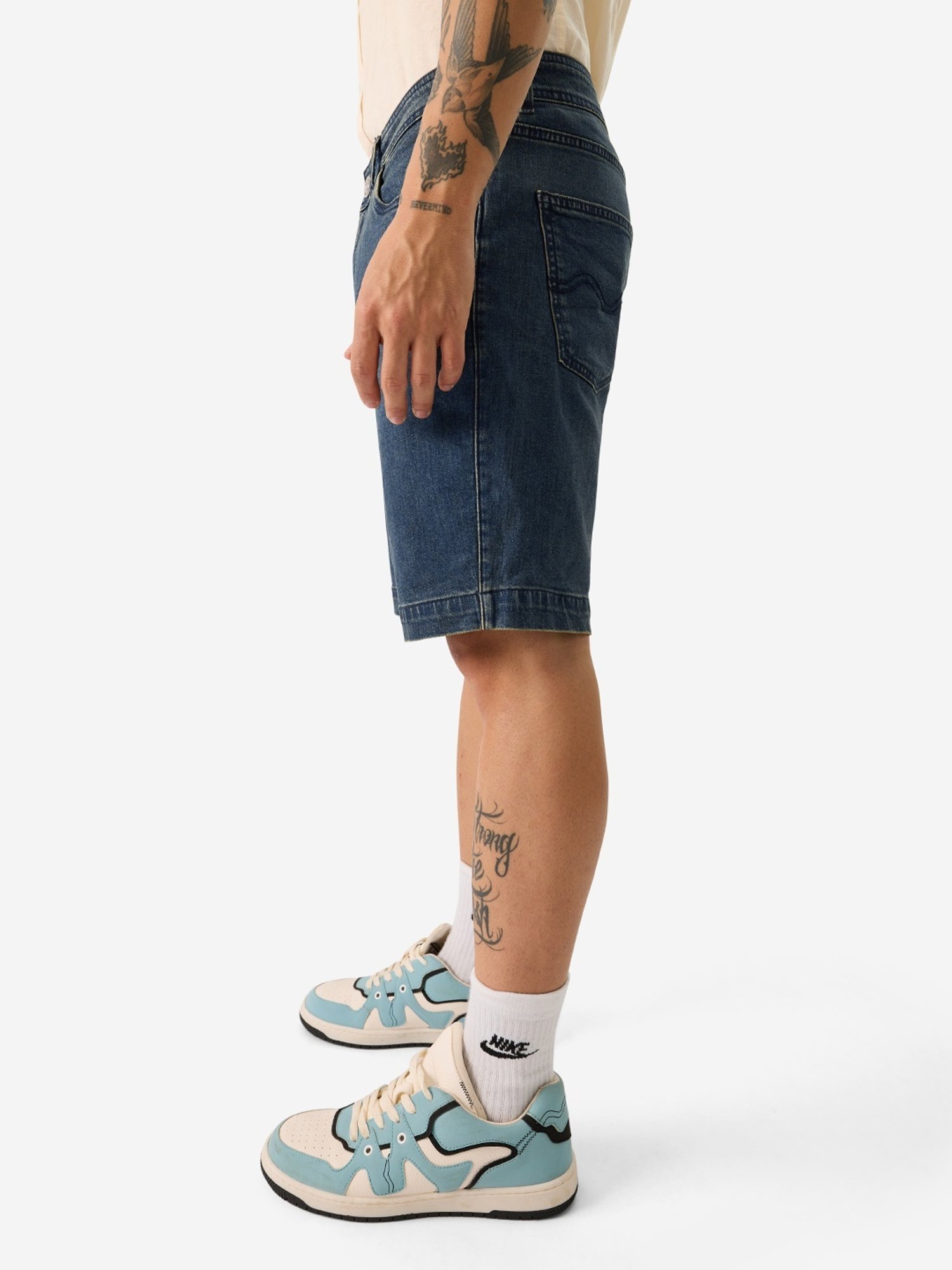 The Souled Store Blue Regular Fit Denim Shorts