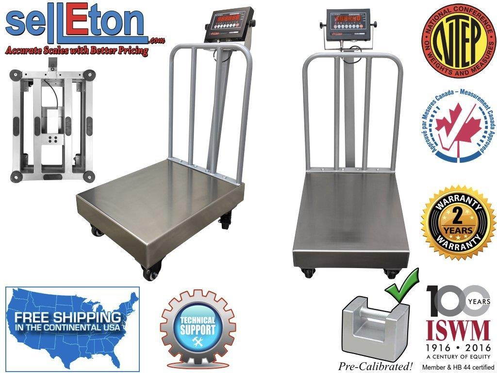 OP-915BW  NTEP Legal for trade Bench Scale with Wheels and Backrail