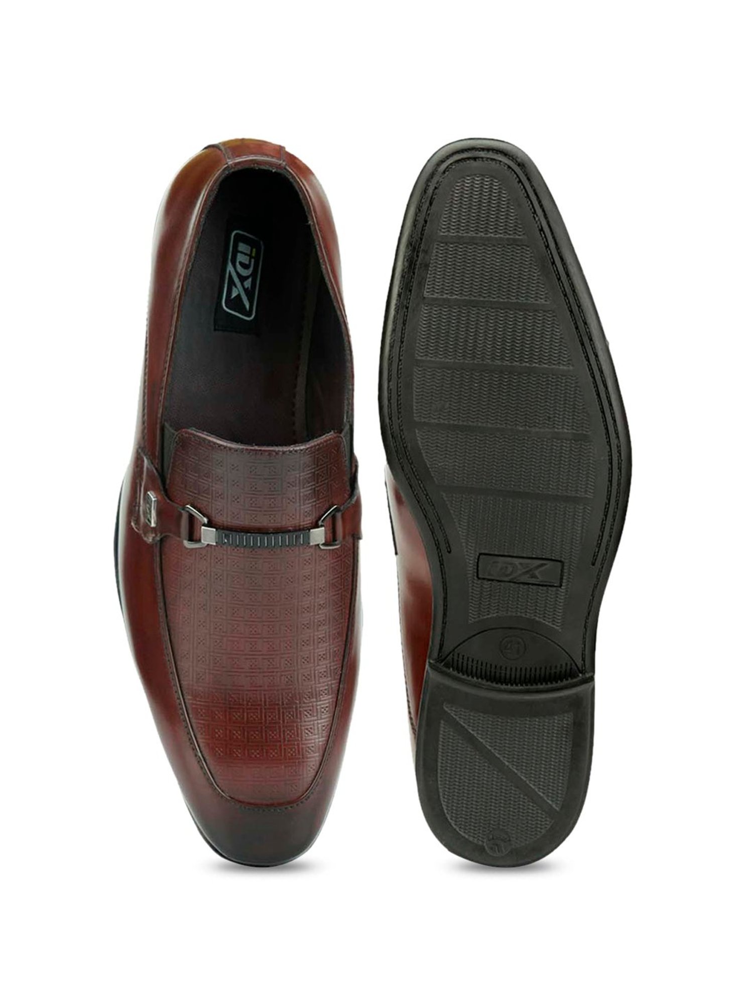 ID Men's Wine Formal Loafers