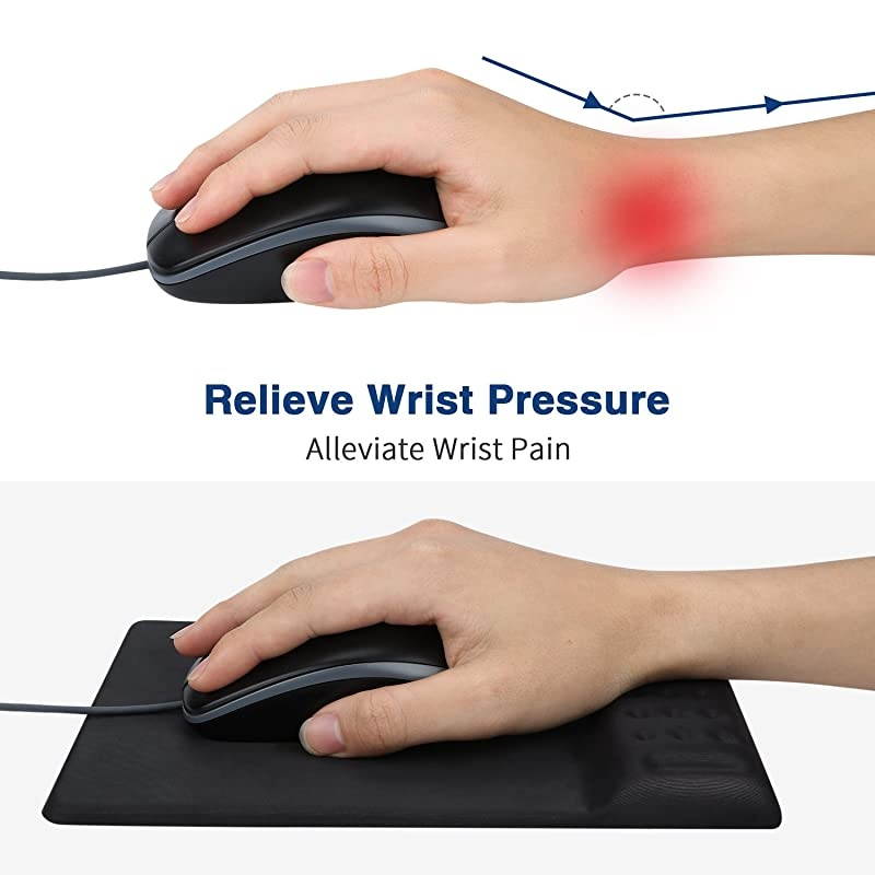 Memory Foam Keyboard Wrist Rest&Gaming Mouse Pad with Wrist Support, Ergonomic Wrist Pad for Office, Home Office, Laptop, Desktop Computer, Gaming Keyboard