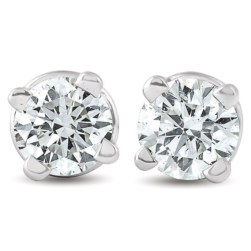 Pompeii3 1/5 ct TW Lab Created Certified Diamond Studs With Screw Backs 14k White Gold
