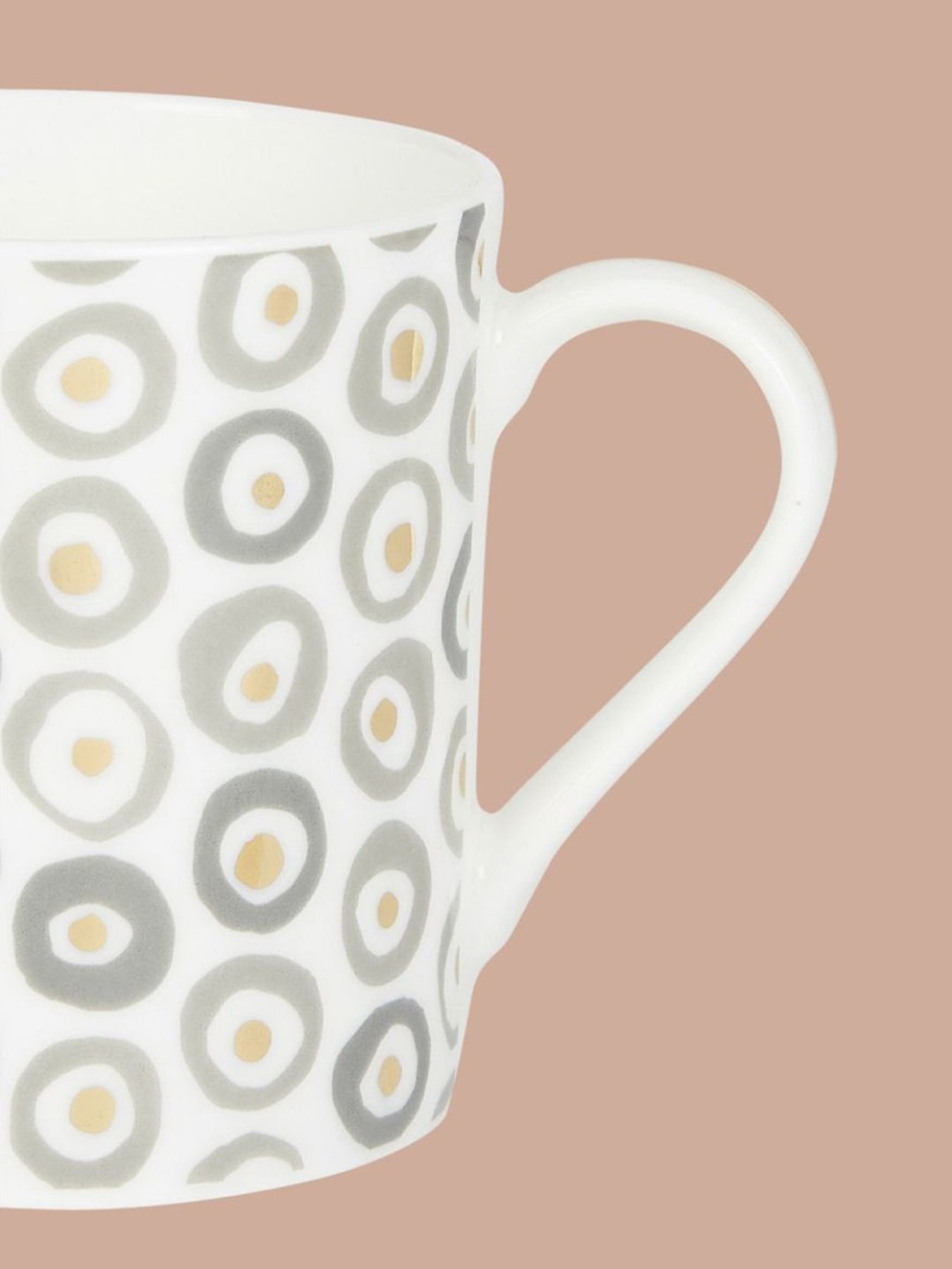 Living Scapes by Pantaloons Rust Bone China Tea Coffee Mugs (0.21 L) - Set of 2