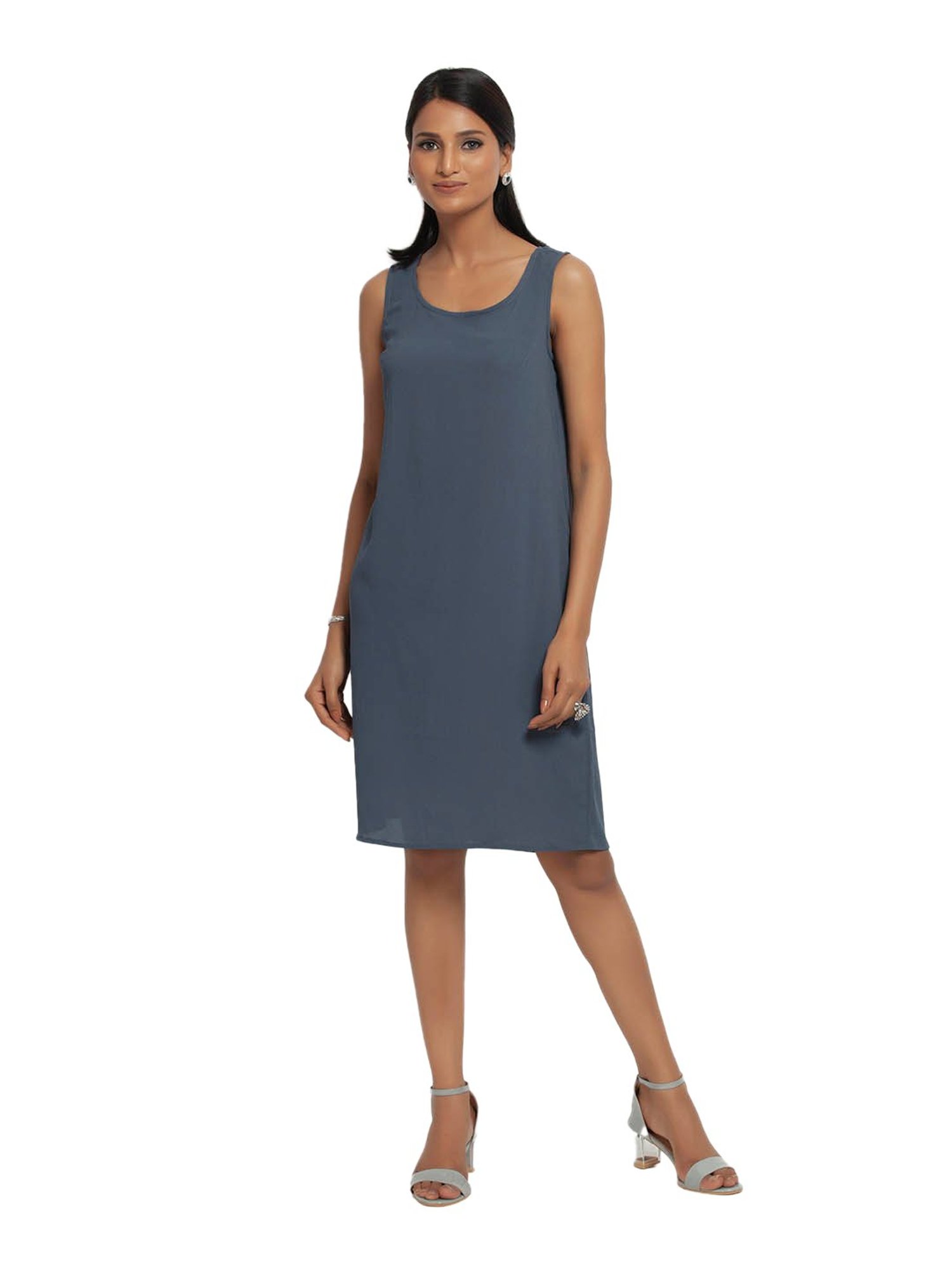 Office & You Blue Straight Fit Dress