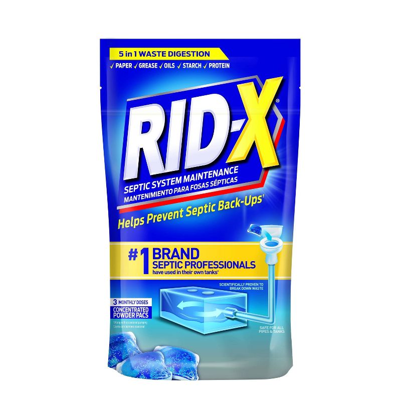 Rid X Septi Pacs Septic System Maintenance – 3 Monthly Doses