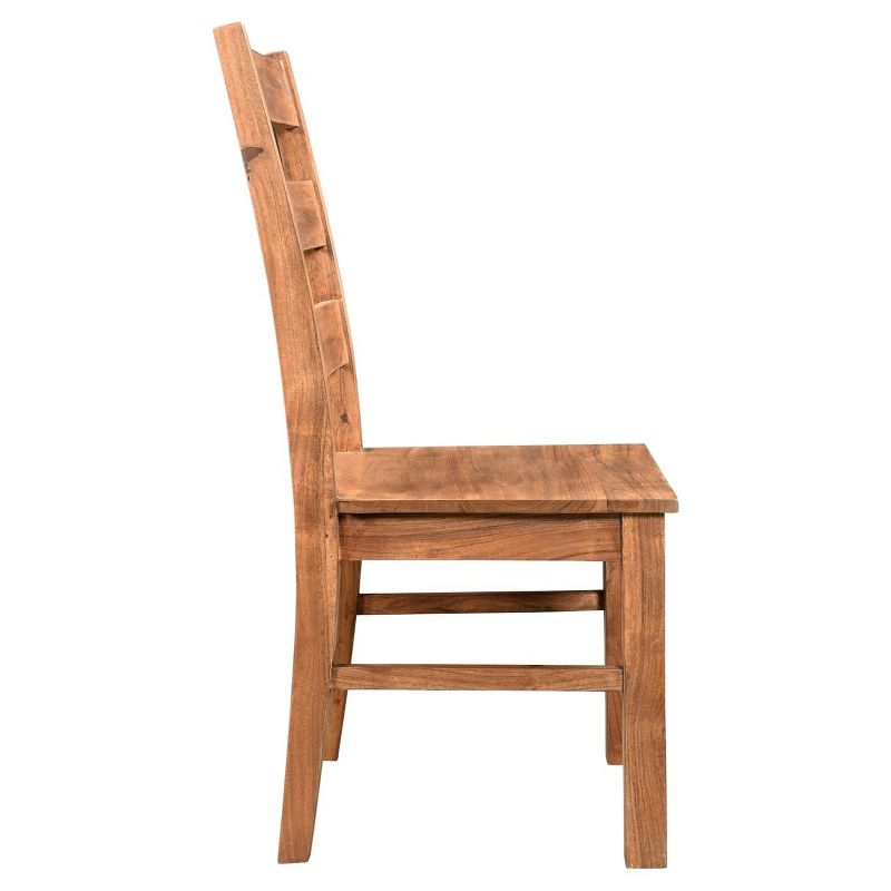 Set of 2 Angled Acacia Wood Chair - Timbergirl