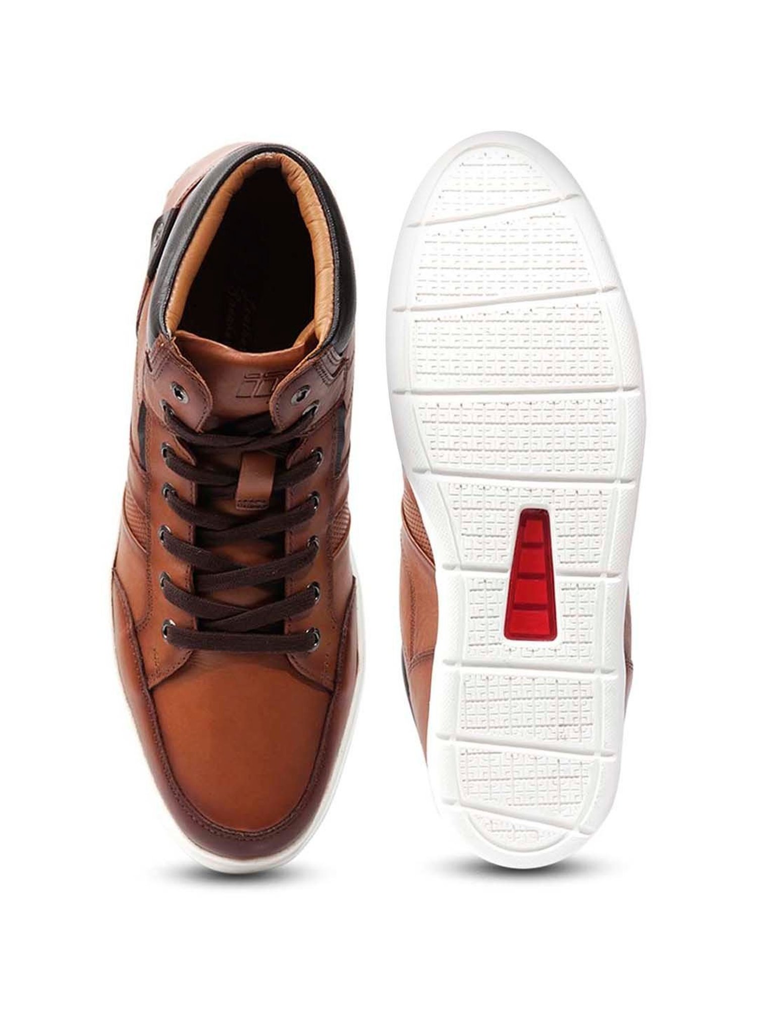 ID Men's Tan Ankle High Sneakers