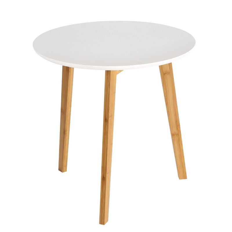 Phoenix Mid Century Wood Side Table White - Edgemod