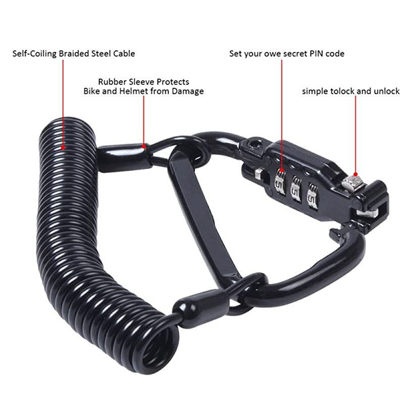 Helmet Lock Anti-Theft Combination PIN Locking Secures Compatible with CBR1000RR 2017-Newer