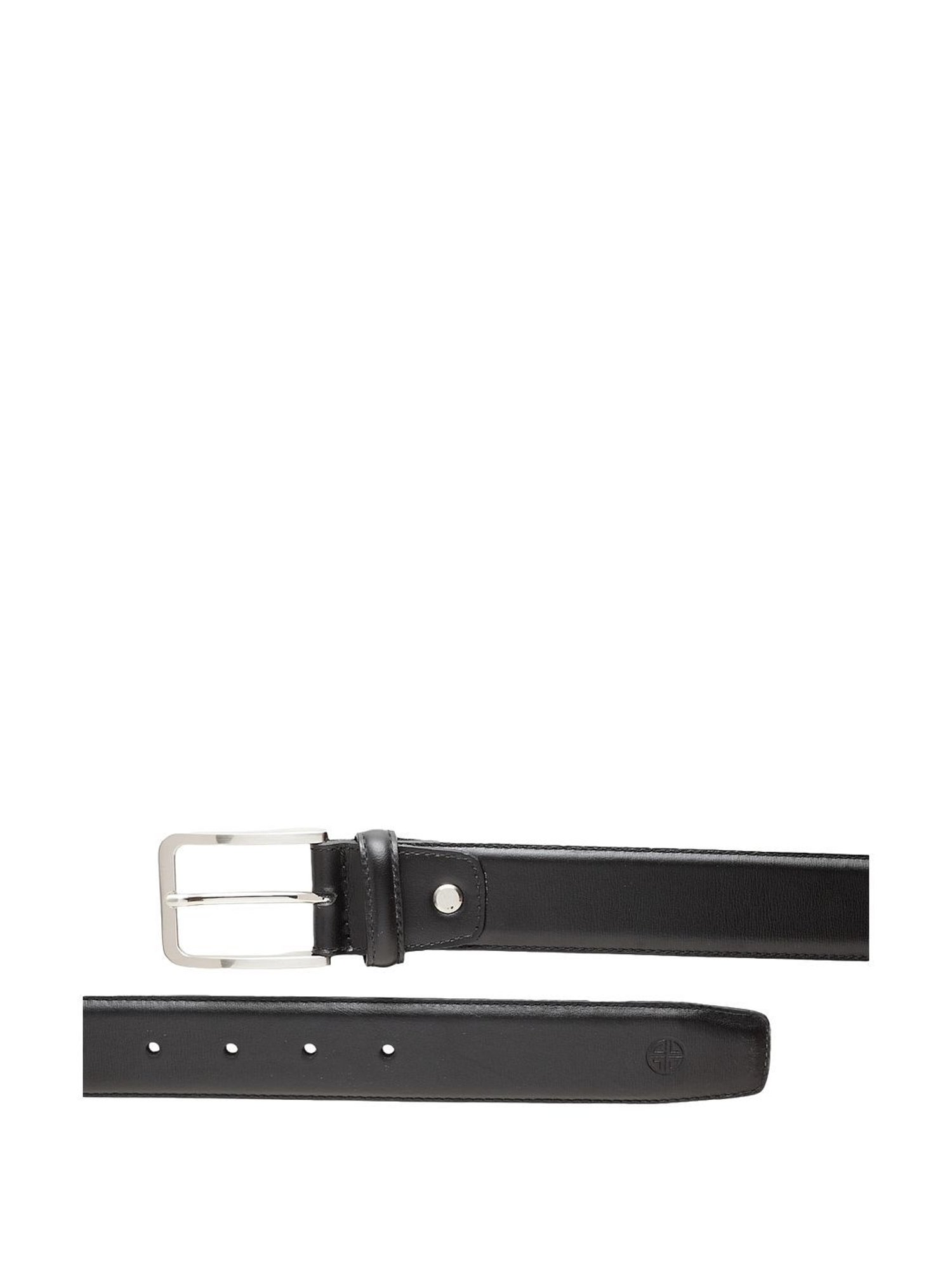 Carlton London Black Leather Waist Belt For Men