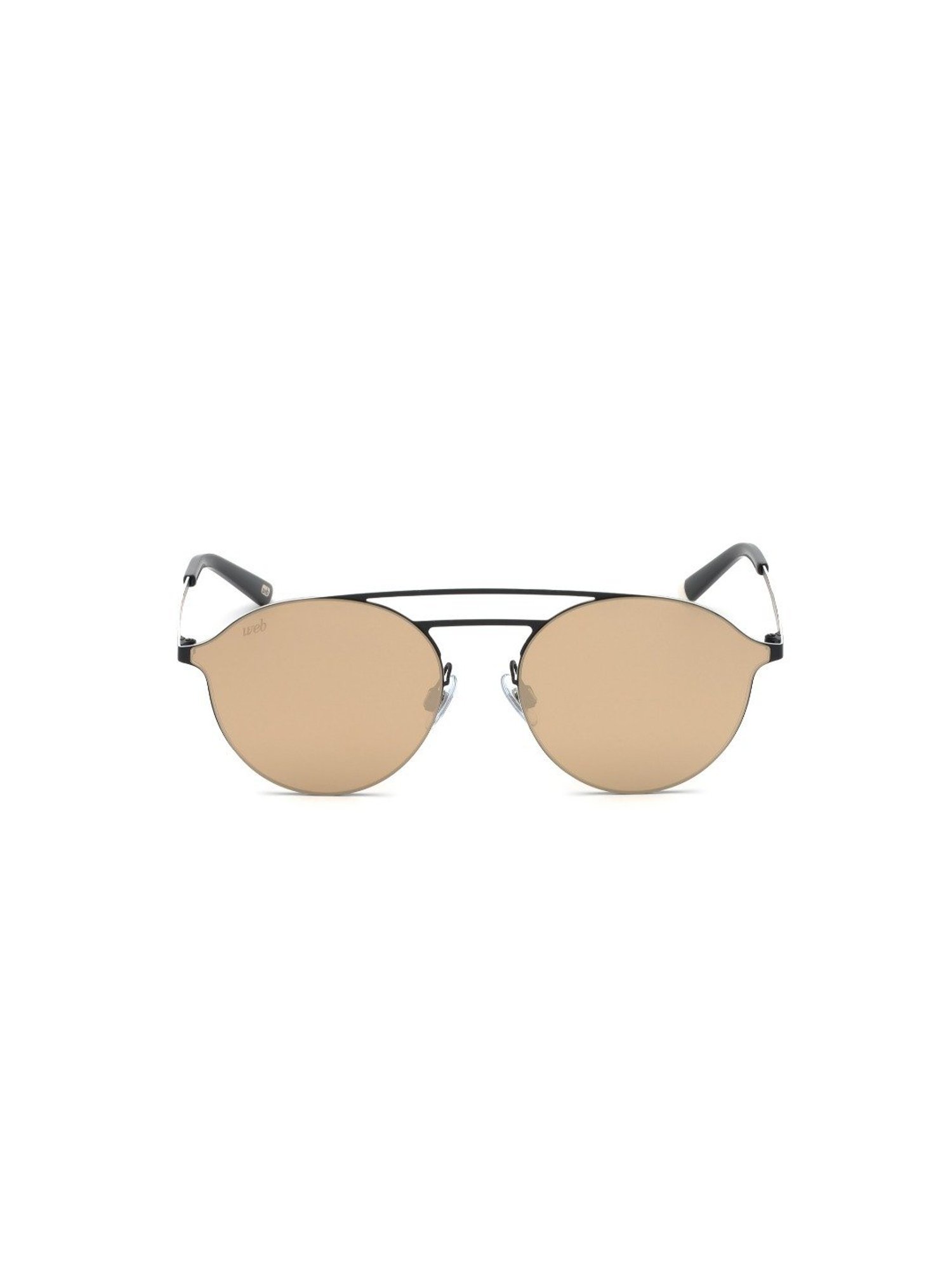 Web Eyewear Brown Pilot Unisex Sunglasses Designed in Italy