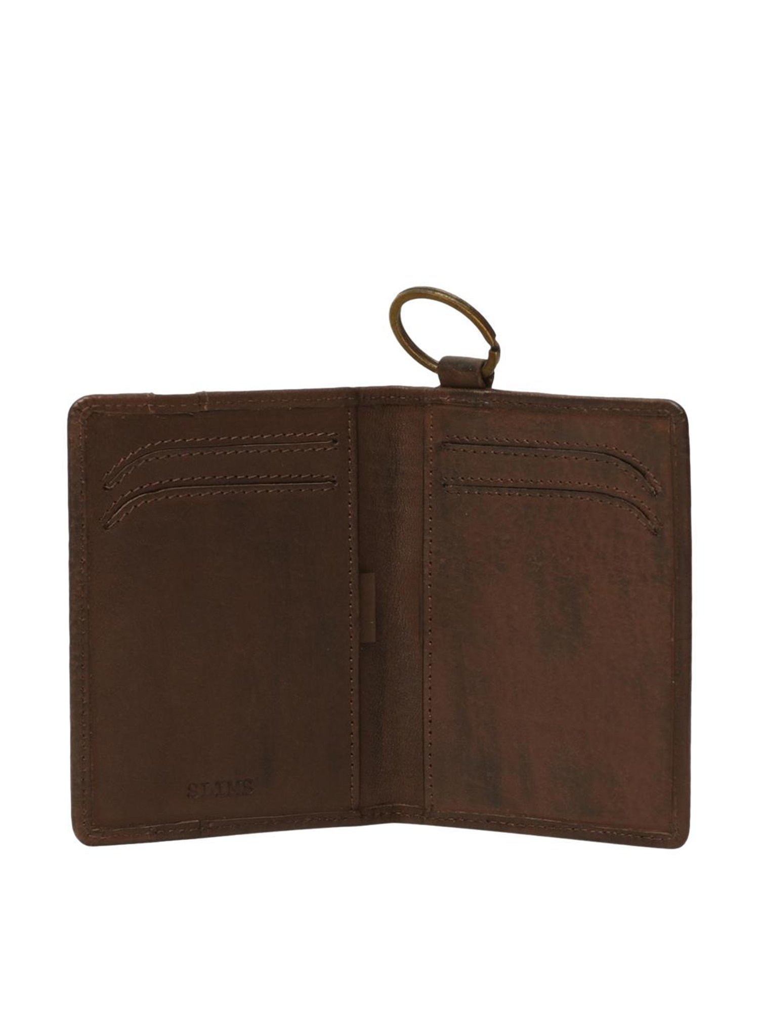 KOMPANERO Jaxon Brown Solid Card Holder