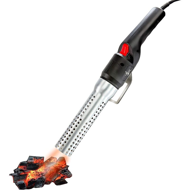 Ivation Electric Charcoal Starter with Built-in air Blower, Fast 60-Second Charcoal Lighter, Quickly & Easily Ignite BBQ Smoker Grill Without Lighter Fluid or Matches