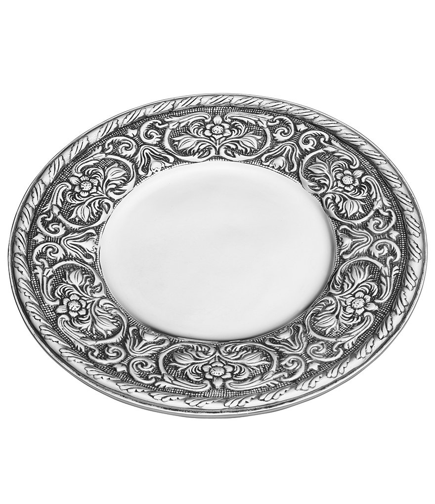 Wilton Armetale William And Mary Round 13#double; Tray