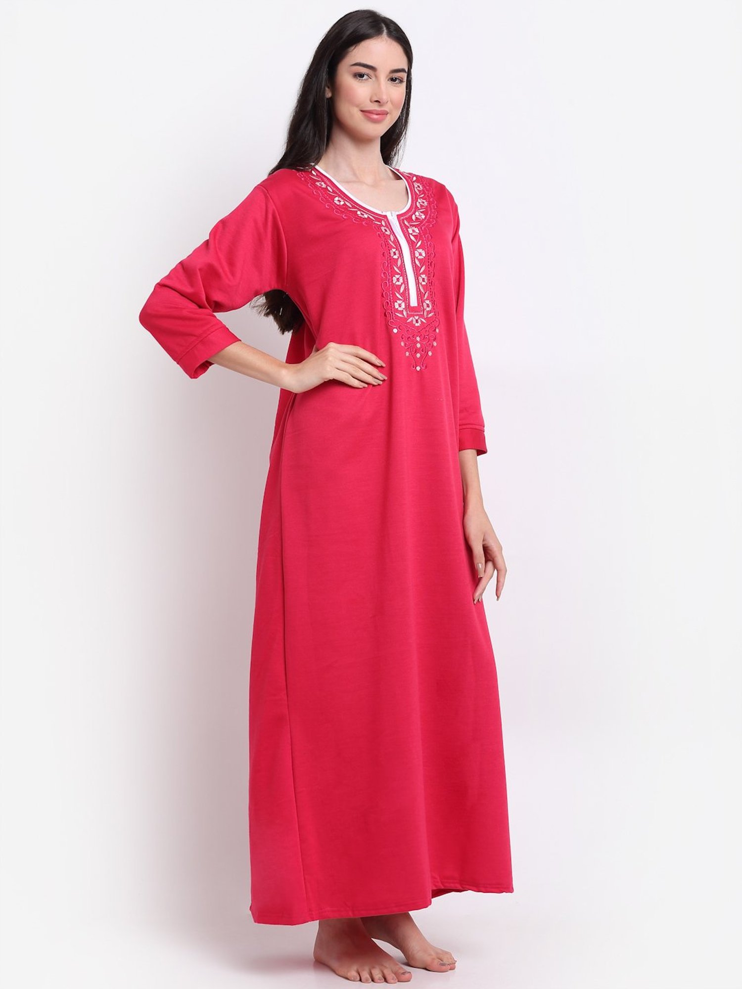 Secret Wish Pink Embroidered Night Gown