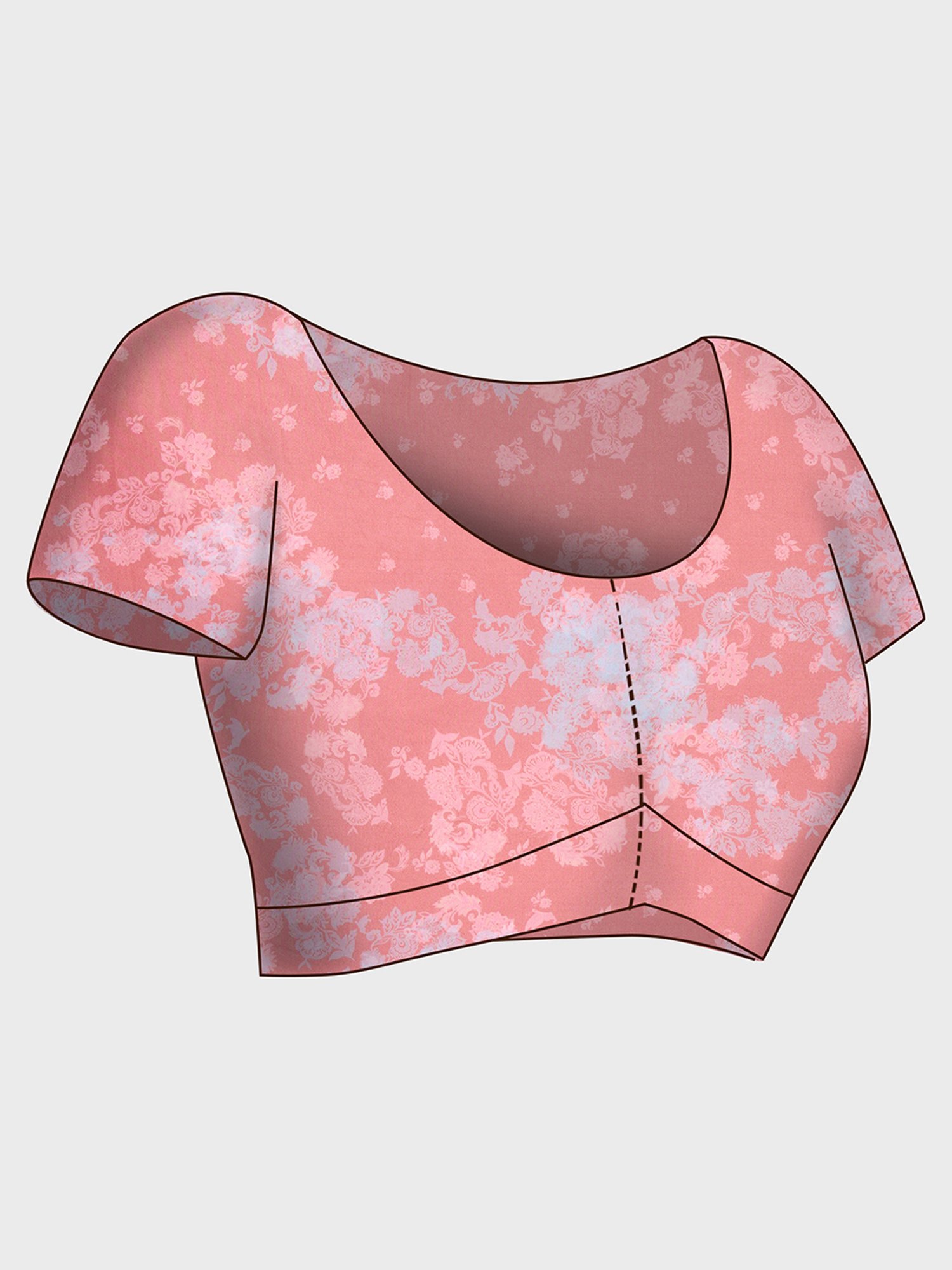 navyasa by liva Pink Printed Saree With Unstitched Blouse