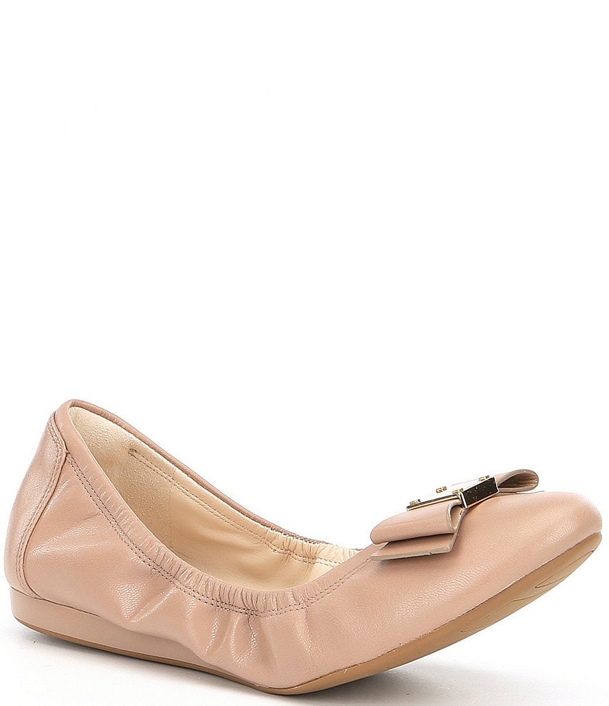 Jack Rogers Blair Pointed Toe Bow Leather Flats