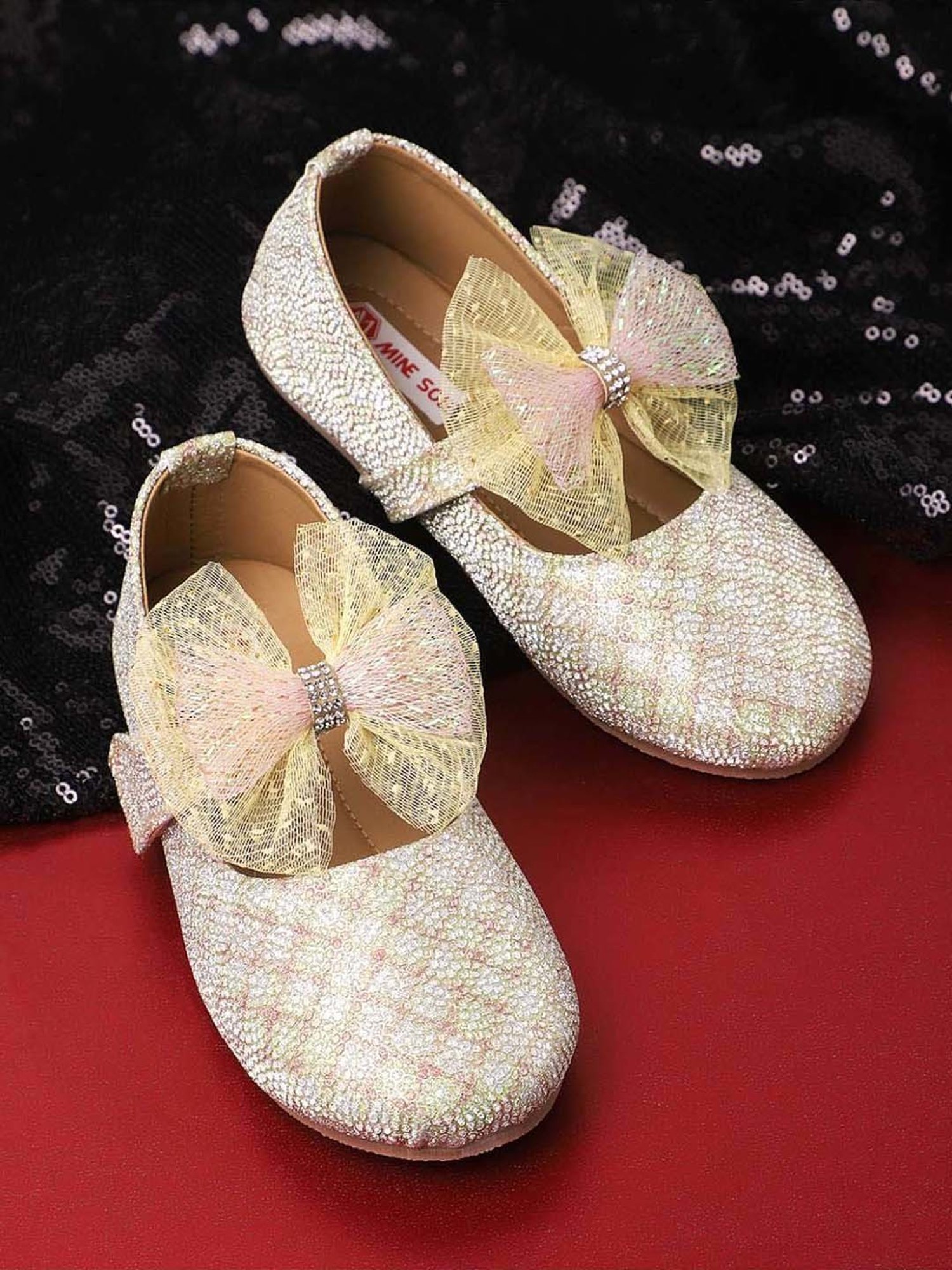 Minesole Kids Golden Mary Jane Shoes