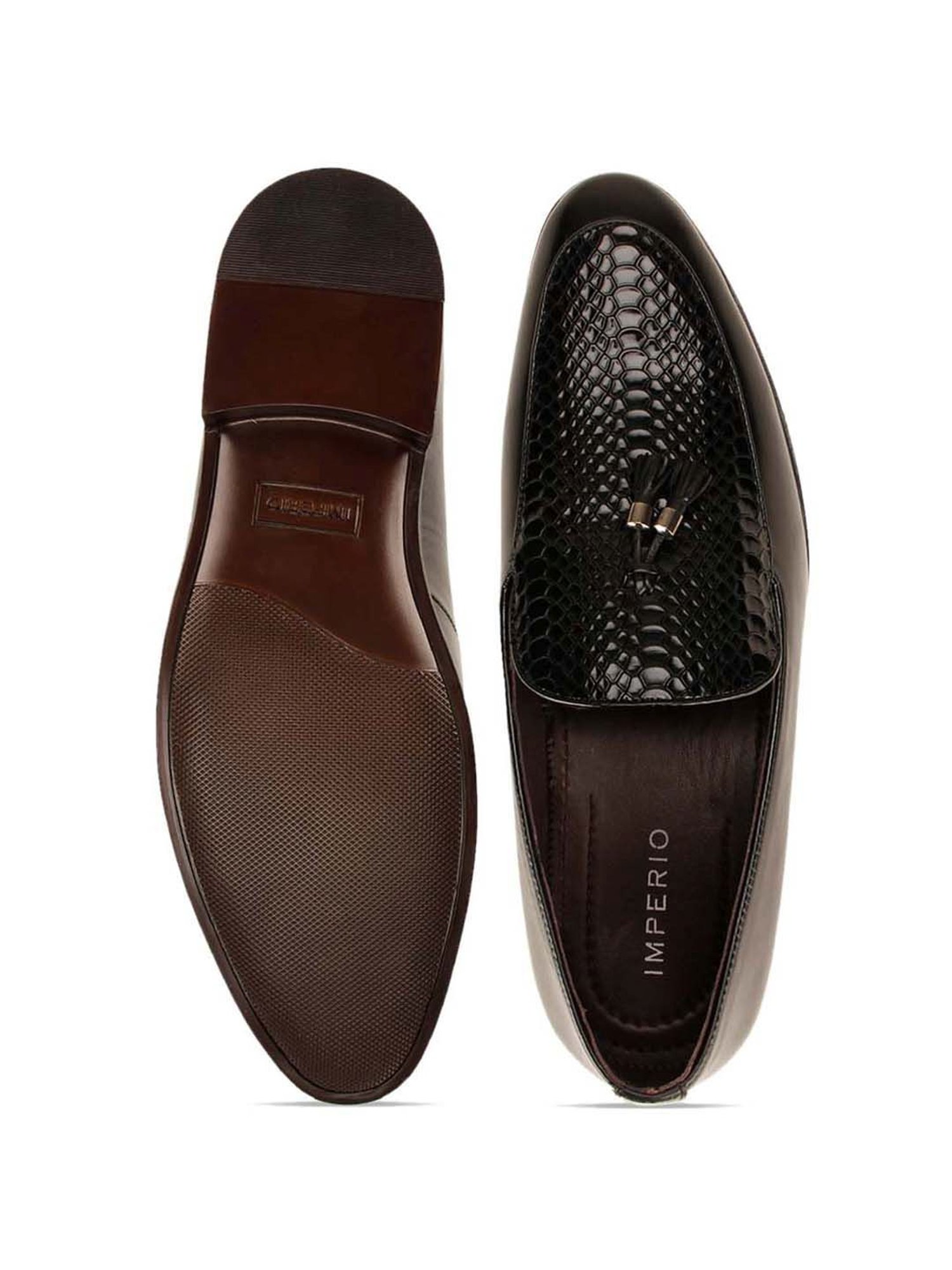 Imperio by Regal Men's Black Formal Moccasins