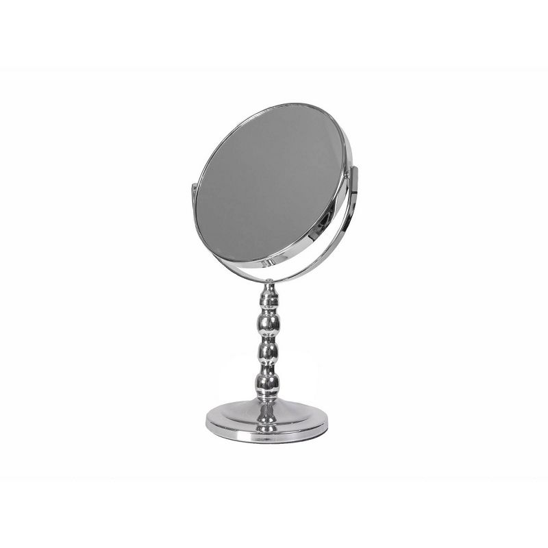 Katherine Freestanding Bath Magnifying Makeup Mirror Light Silver 13" - Elegant Home Fashions