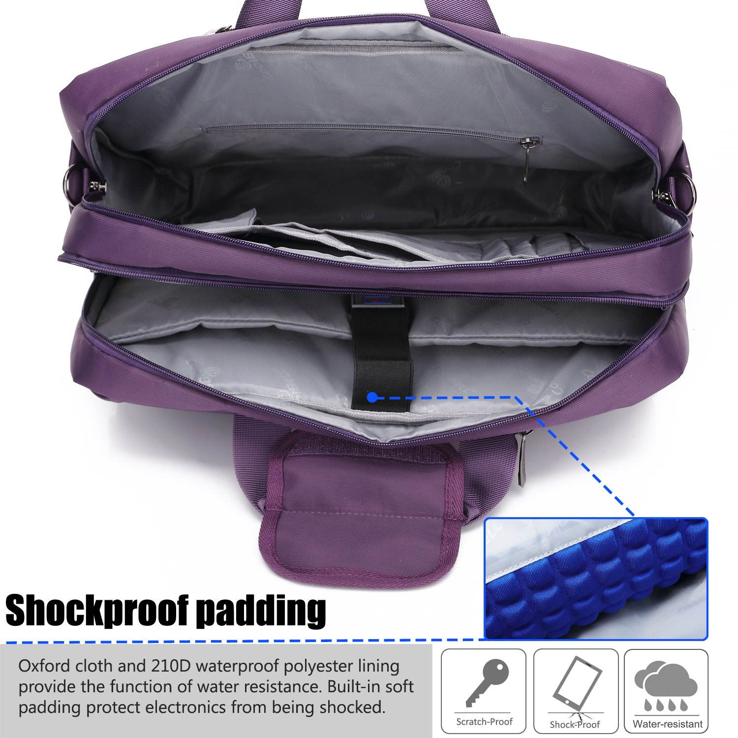 CoolBELL Convertible Backpack Messenger Bag 17.3 Inch Laptop Shoulder Bag Expendable Business Briefcase Extra Large Multi-Functional Travel Computer Bag for Men,Black