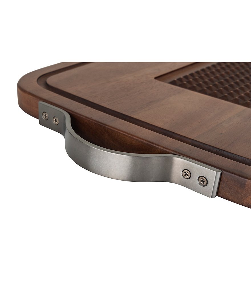 Viking Acacia Carving Board w/ Juice Well & Metal Handles