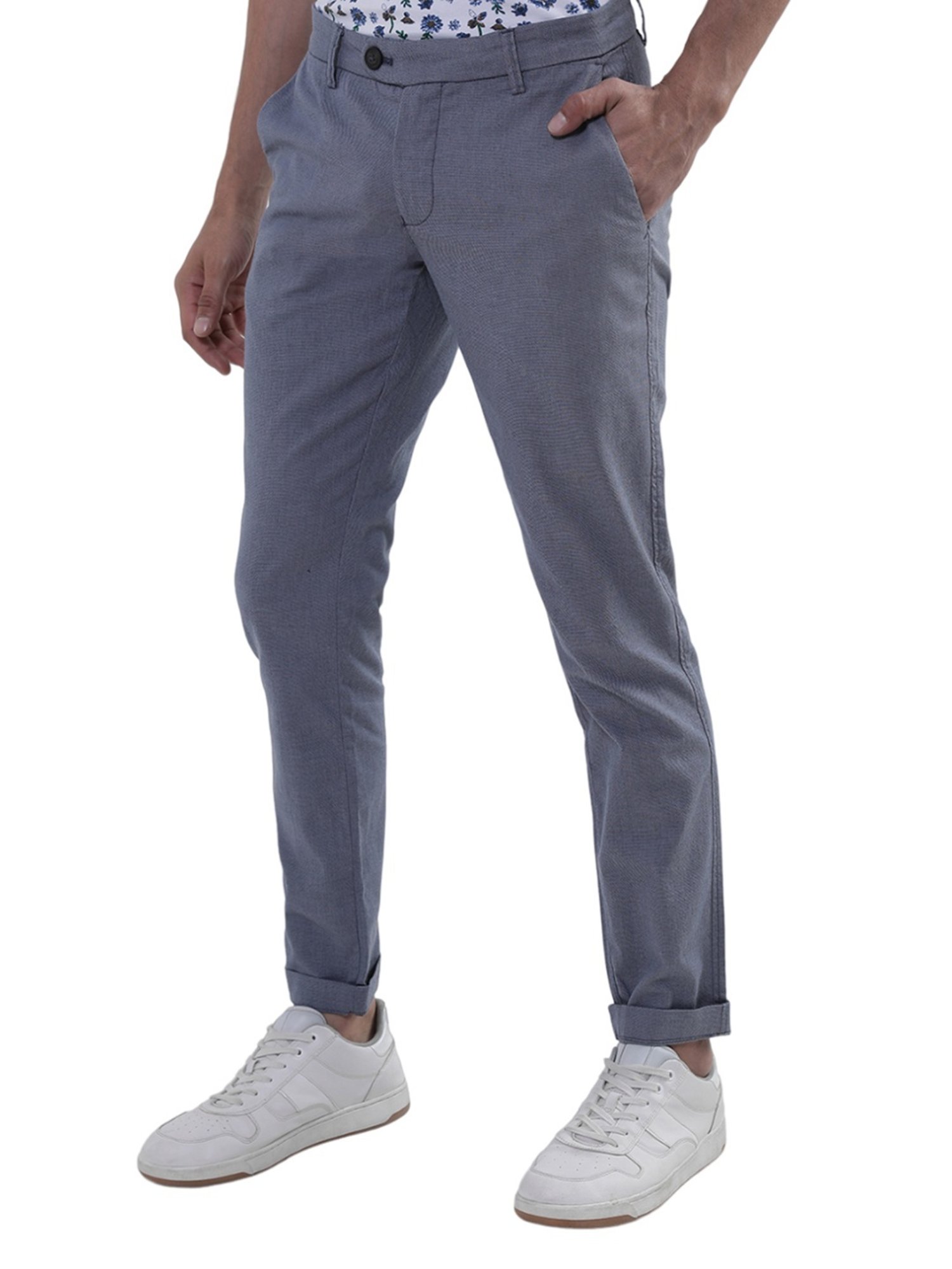 Bruun & Stengade Blue Slim Fit Trousers
