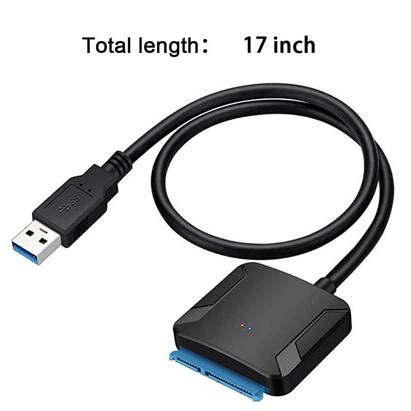to USB 30 III Hard Drive Adapter Converter for 3525 Inch HDDSSD with 12V2A Power Adapter