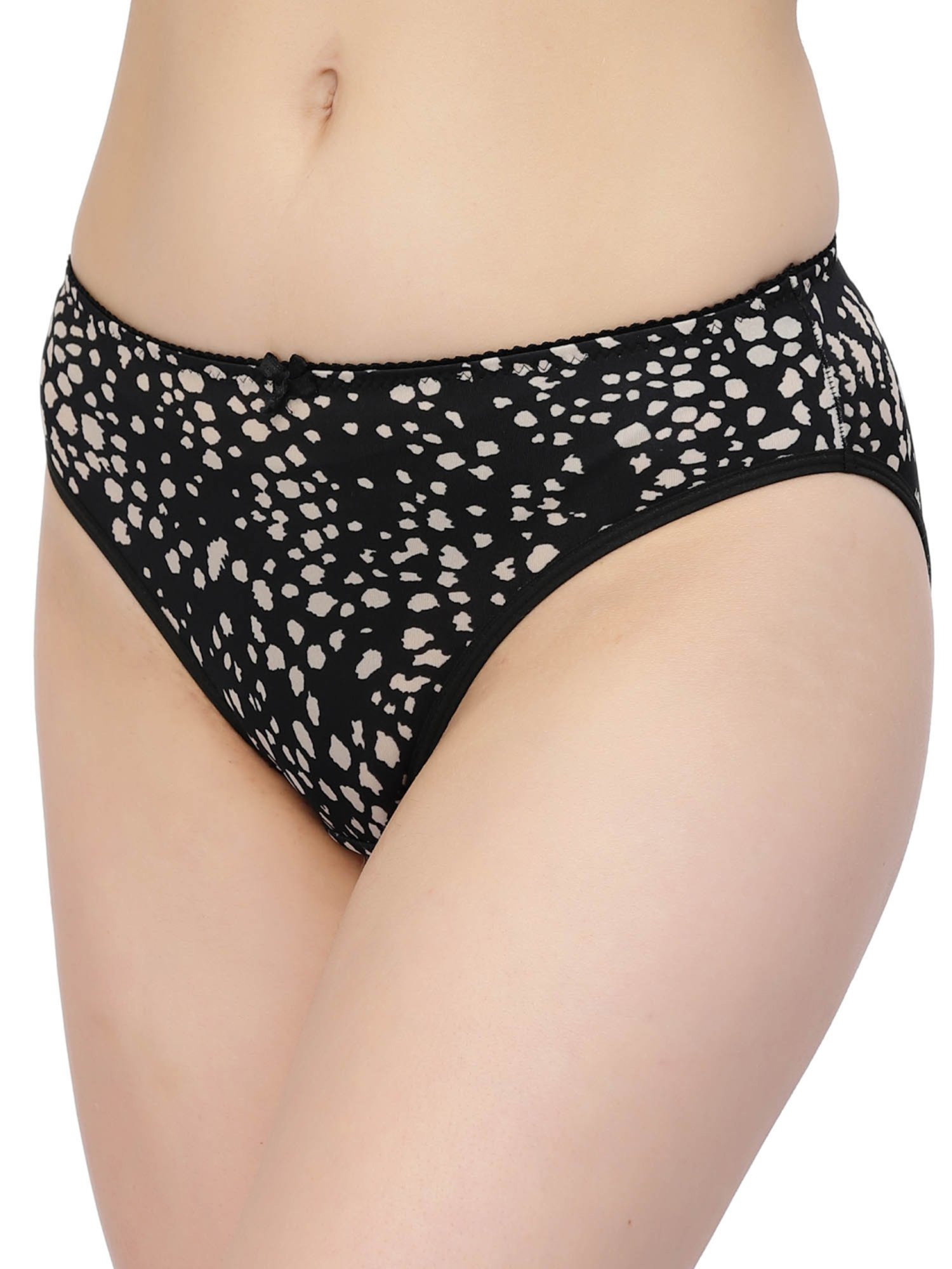 Cukoo Black Print Hipster Panty