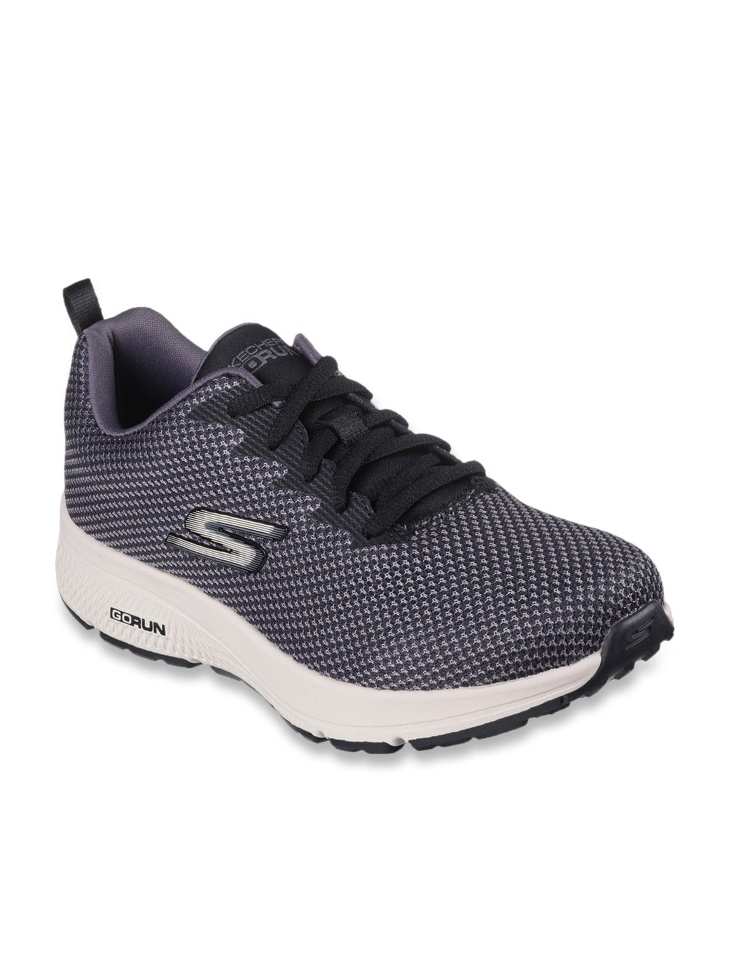 Skechers Women's GO RUN CONSISTENT-GLACIER RUN Black Mauve Running Shoes