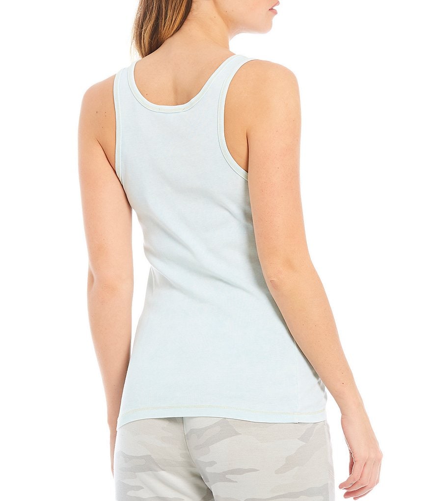 J.McLaughlin Durham Sleeveless Ruffle V-Neck Denim Blouse