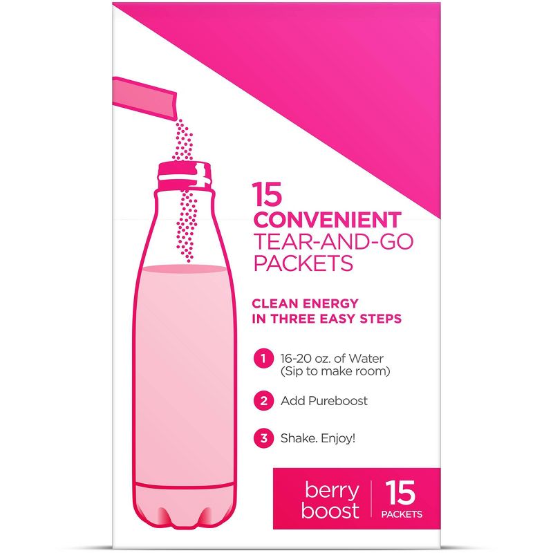 Pureboost Clean Energy Drink Mix - Berry Boost - 15ct